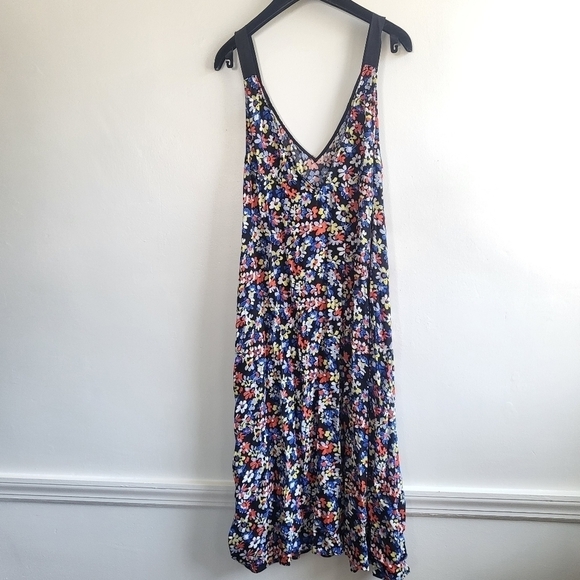 New Rag & Bone Estell Navy Floral Print Crepe Midi Dress NWT W292316NY Medium - Picture 15 of 16